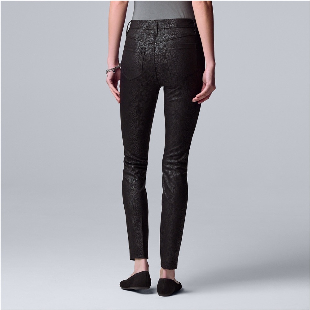 NWT Simply Vera Vera Wang high rise ponte skinny pants size XS